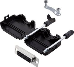 Zestaw listew żeńskich D-Sub encitech DPPK15-BK-HDS26-K 6355-0011-12, rzędy: 3, styki: 26, 180 °, 1 zest.