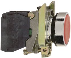Przycisk Schneider Electric Harmony XB4BA61, 240 V, 30 x 47 x 52 mm, IP66, niebieski