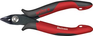 Precyzyjny obcinak boczny Wiha dla elektroników, mały (27391) szeroka, spiczasta główka bez fasety 130 mm Szczypce boczne Wiha 27391, dla elektryków