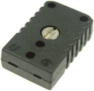 Wtyczka termopary B & B Thermotechnik 2200007, Typ J Fe-CuNi, czarna