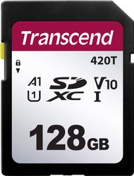Karta pamięci SD Transcend TS128GSDC420T, 128 GB, v30 Video Speed Class, 100 MB/s / 85 MB/s