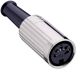 Złącze męskie okrągłe DIN 0121 08-1 Lumberg 0121 08-1 złącze żeńskie proste Ilość styków: 8  srebrny 1 szt.