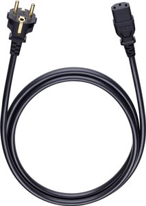 Kabel Oehlbach 17040 [1x złącze męskie z uziemieniem - 1x złącze żeńskie IEC C13] 1.50 m