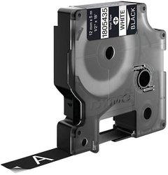 Taśma do nadruku  DYMO IND RHINO 1805435 winyl Kolor taśmy: czarny Kolor nadruku:biały 12 mm 5.5 m