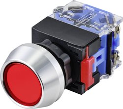 Przełącznik wciskany TRU COMPONENTS LAS0-L-11Z/R TC-9428096, 22 mm, 250 V, 5 A, 1 szt.