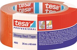 tesa® duct tape 4662 — wyjątkowo mocna uniwersalna taśma tekstylna, 25 m x 48 mm, pomarańczowa tesa 04662-00195-01 Duct Tape STRONG (D x S) 25 m x 48 mm 25 m 1 szt.