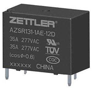 Przekaźnik drukowany Zettler Electronics AZSR131-1AE-12DGW, monostabilny, 1 cewka, 277 V/AC, 35 A, 1 szt.