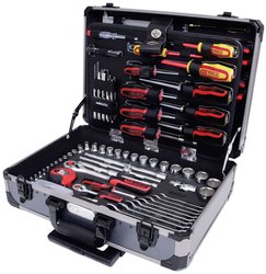 Uniwersalny zestaw narzędzi 1/4",+1/2",, 130 szt. Zestaw narzędzi KS Tools 911.0630