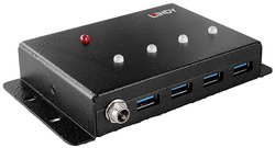 LINDY  443492  4 porty  Hub USB 3.2 Gen 1 Hub USB 3.2 Gen 1 LINDY 443492 4 porty  czarny