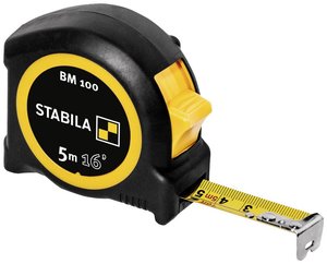 Miara kieszonkowa STABILA BM 100, 5 m (16&#39,), skala cm/cale Taśma miernicza Stabila BM 100 cm+inch 19567