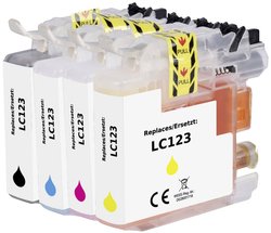 Renkforce Tusz Zamiennik Brother LC-123BK, LC-123C, LC-123M, LC-123Y Czarny, Cyjan, Magenta, Żółty  atrament Renkforce RF-5679774, 1 szt.