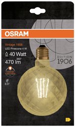 E-27  LED  4 W = 40 W  ciepła biel  Kształt owalny   Żarówka LED OSRAM 4058075092037 E-27 4 W = 40 W  ciepła biel 1 szt.