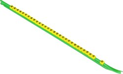 Oznacznik kablowy TE Connectivity STD03Y-1 197036-000, polioksymetylen, 1.90 do 2.65 mm, 30 szt.