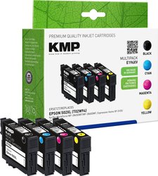 KMP Tusz Zamiennik Epson 502XL, T02W6, T02W1, T02W2, T02W3, T02W4 Czarny, Cyjan, Magenta, Żółty  atrament KMP E196XV 1646,4005, 1 zest.