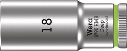 Nasadka Zyklop 8790 HMB Deep z gniazdem 3/8'' Nasadka 18 mm Wera  05004540001  1 szt.