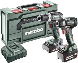 Wiertarko-wkrętarka akumulatorowa, Wkrętarka udarowa akumulatorowa Metabo BSLBL+SSWLT300BL 685202000 18 V 5.2 Ah zaw. akumulator, zaw. ładowarkę