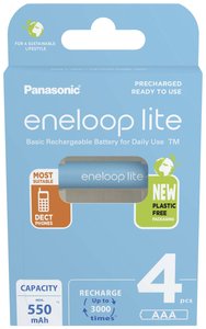 Akumulator AAA/R03 eneloop eneloop lite HR03, NiMH, 550 mAh, 1.2 V, 4 szt.