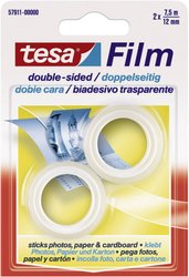 tesafilm® dwustronna taśma klejąca, folia fotograficzna - do mocowania do papieru i innych materiałów Taśma dwustronna tesa tesafilm® 57911-00000-01 (D x S) 7.5 m x 12 mm 7.5 m 2 szt.
