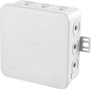 Skrzynka przyłączeniowa F-Tronic E113, IP54, (D x S x W) 85 x 85 x 40 mm, szary błyszczący, 10 szt.