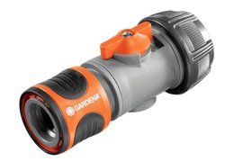 Łatwa wymiana urządzeń przyłączeniowych, zwłaszcza przy wysokim ciśnieniu wody Regulator przepływu GARDENA 02943-20 19 mm (3/4'') Ø