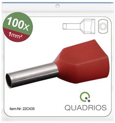 Podwójna końcówka Quadrios 22C435 22C435, z częściową izolacją , 1 mm², 1 zest.