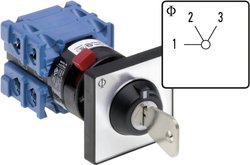 Przełącznik kluczykowy Kraus & Naimer CH10 A230-600 FT2 V750D/3J, 20 A, IP66
