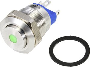 Przycisk TRU COMPONENTS TC-9219000 TC-9219000, 12 mm, 48 V/AC, 2 A, 1 szt.