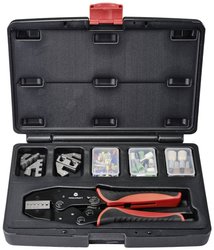 Zestaw szczypiec do zaciskania TOOLCRAFT 83 sztuki do tulejek od 0,5 do 35 mm² z wymiennymi wkładkami do zaciskania Zaciskarka zestaw TOOLCRAFT TO-7703463, 0.5 do 35 mm²