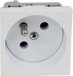 Modularne gniazdo z pinem ochronnym 45x45 mm białym Wkładka urządzenia KOPOS QP 45x45_HB 1 szt.