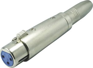 Adapter XLR  złącze żeńskie XLR - złącze żeńskie jack 6,3 mm Stereo Kash 55063  1 szt.