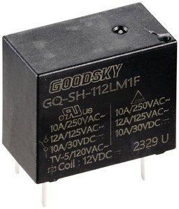 Przekaźnik SMT GoodSky GQ-SH-112LM1F GQ-SH-112LM1F, 250 V/AC, 10 A, 1 szt.