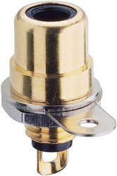 Gniazdo cinch do montażu panelowego Lumberg BTO 1 V, czarne