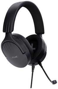 Wieloplatformowy gamingowy zestaw słuchawkowy GXT 489 Fayzo — czarny Zestaw słuchawkowy Over Ear Trust GXT 489 Fayzo 24898 Stereo czarny
