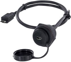 Złącze męskie USB encitech 1310-1027-02, USB Micro-B, 1.00 m, 1 szt.