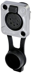 Złącze męskie XLR Rean AV RRX5F-Z-000-1 RRX5F-Z-000-1, mosiądz, złącze żeńskie do wbudowania, 1 szt.