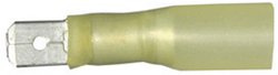 Wtyczka płaska Vogt Verbindungstechnik 3912h z osłonką termokurczliwą Szerokość pokrycia: 6.3 mm Grubość pokrycia: 0.8 mm 180 ° Izolowane częściowo żółty 1 szt.