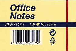 Tesa® Office notes/57656-00001-04 50x75 mm, żółty, zawartość 100 arkuszy Notatka samoprzylepna tesa 57656-17 50 mm x 75 mm  100 ark.