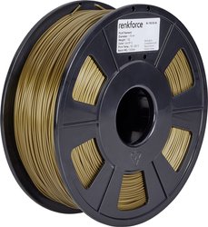 Filament do drukarek 3D PLA Renkforce RF-4511216, Średnica filamentu: 1.75 mm, 1000 g, złoty