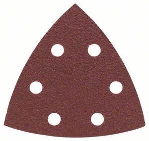 Zestaw arkuszy ściernych do szlifierki delta, 93 mm, 80, 6 otworów, 25-pak Papier ścierny delta Bosch Accessories  2607019489  25 szt.