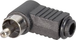 Złącze męskie RCA/Cinch 072141/T BKL Electronic 072141/T złącze męskie kątowe Ilość styków: 2  czarny 1 szt.