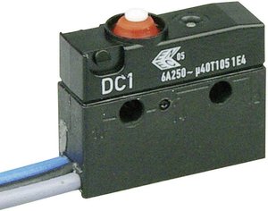 Mikroprzełącznik DC1C-C3AA 250 V/AC 6 A 1 x wł/(wł) ZF IP67 chwilowy 1 szt.