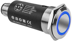 EAO 82-6657.2124 Seria 82 Podświetlany przycisk podtrzymujący 22 mm SUS 316L Niebieski Przycisk eao 82-6657.2124, 22 mm, 1 szt.