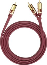 Kabel audio, Cinch Oehlbach 20565, [2x złącze męskie RCA/cinch - 1x złącze męskie RCA/cinch], 5.00 m, czerwony