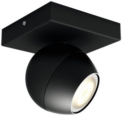 Reflektor sufitowy LED Philips Lighting Hue White Amb. Buckram Spot 1 flg. schwarz 350lm inkl. Dimmschalter Hue 871951433924800 5 W