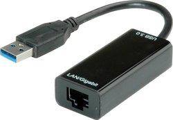 Konwerter Value 12.99.1105, [1x złącze męskie USB-A 3.2 (USB 3.0) - 1x złącze żeńskie RJ45]