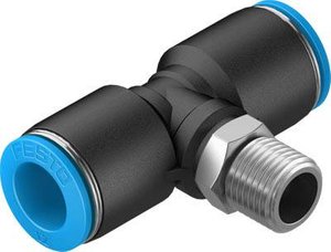 Złączka T FESTO QST-1/4-12    Średnica rury: 12 mm  Rozmiar gwintu: R1/4 1 szt.