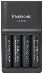 Ładowarka do akumulatorów Panasonic Smart & Quick BQ-CC55 +4x eneloop Pro AA NiMH
