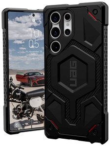 Urban Armor Gear Monarch Obudowa outdoorowa Samsung Galaxy S23 Ultra czarny Ładowarka indukcyjna, Odporny na wstrząsy