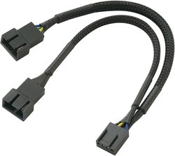 Kabel zasilający do wentylatora Akasa Y, 4-biegunowy - 2 x 4-biegunowy, 15 cm Kabel do wentylatora Akasa, 4-pinowy  2 x 4-pinowy, 0,3 m