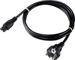 Kabel sieciowy Sygonix SY-5042732, 1.80 m, czarny